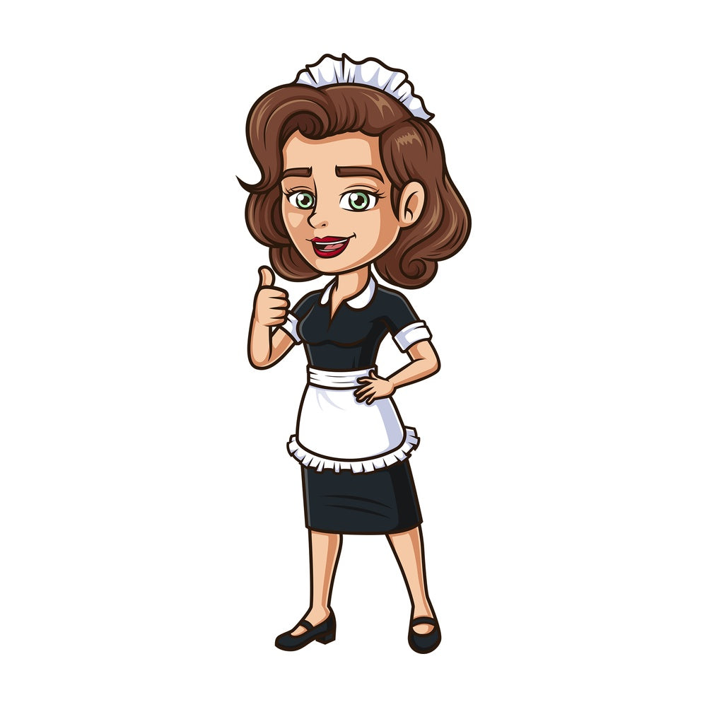 Maid thumbs up. PNG - JPG and vector EPS (infinitely scalable).