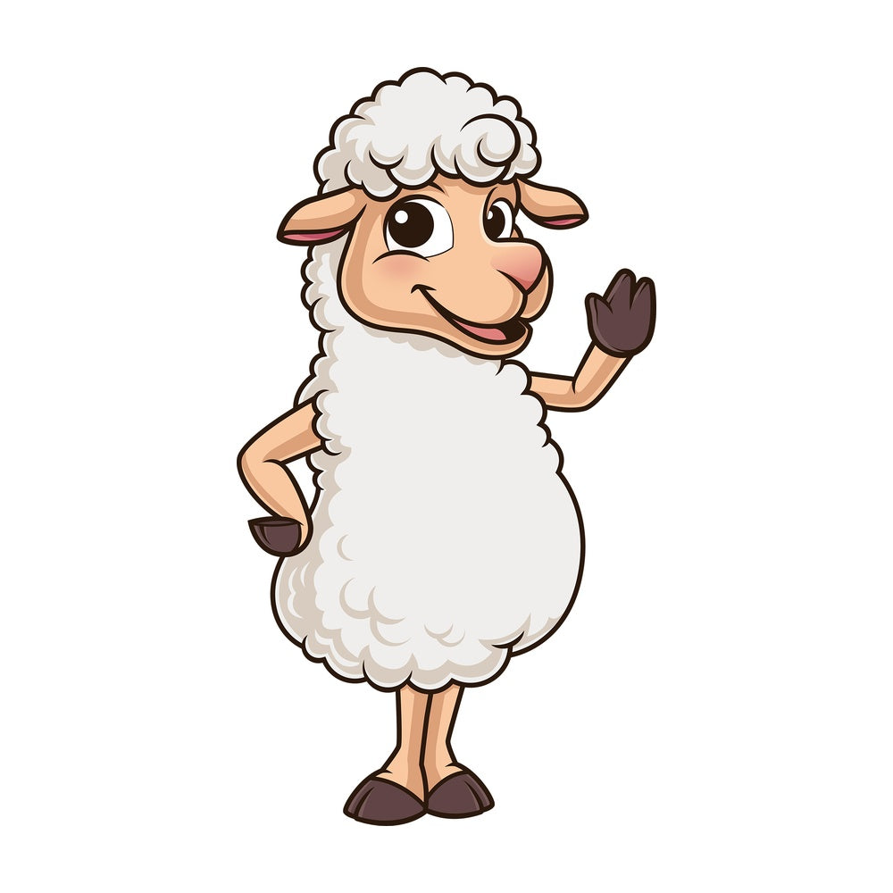 Happy sheep. PNG - JPG and vector EPS (infinitely scalable).