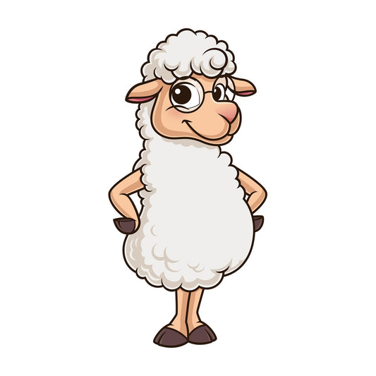 Cute sheep with glasses. PNG - JPG and vector EPS (infinitely scalable).