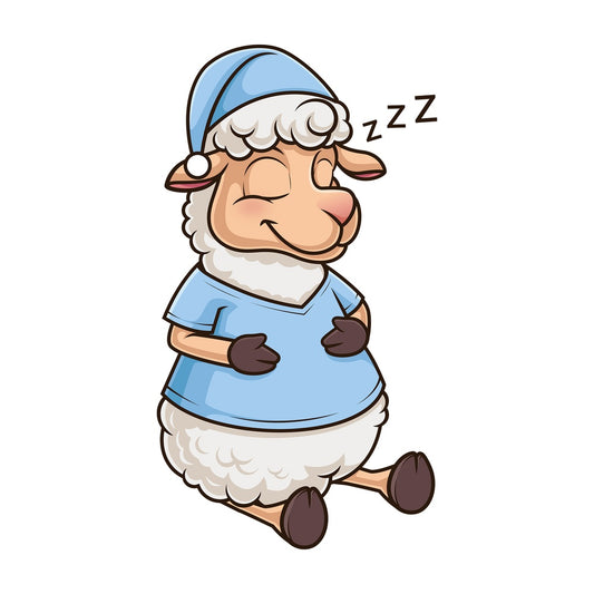 Cute sheep sleeping. PNG - JPG and vector EPS (infinitely scalable).