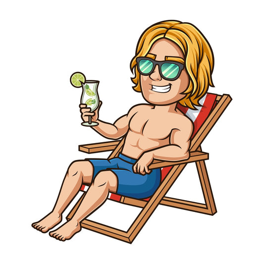Young man sunbathes. PNG - JPG and vector EPS (infinitely scalable).
