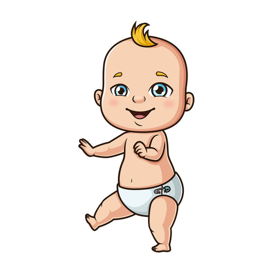 Baby boy walking. PNG - JPG and vector EPS (infinitely scalable).