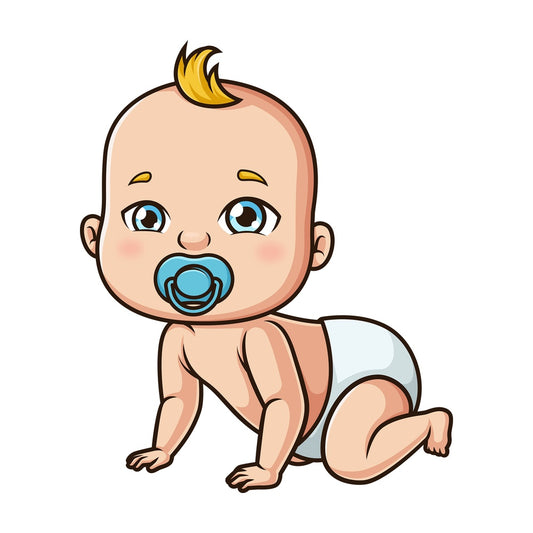 Baby boy crawling. PNG - JPG and vector EPS (infinitely scalable).