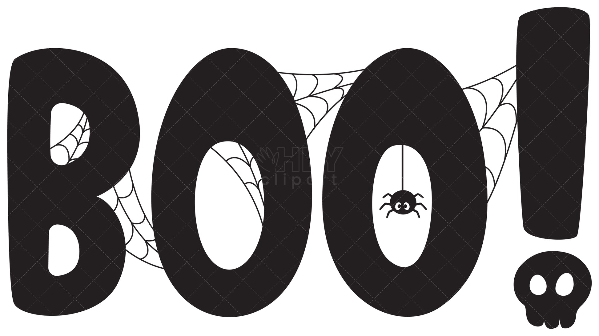 Royalty-free vector illustration of handwritten-style text art that reads "boo".