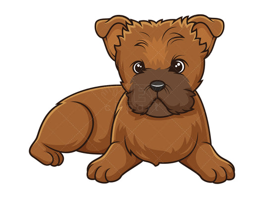 Royalty-free stock vector illustration of a cute cairn terrier puppy.