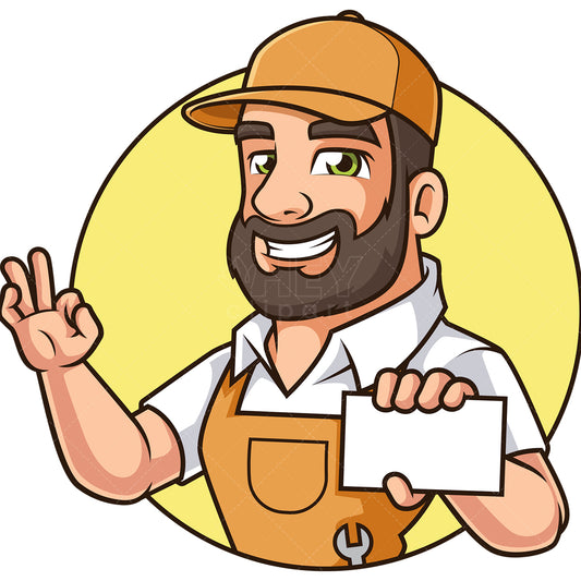 Royalty-free stock vector illustration of a handyman logo.