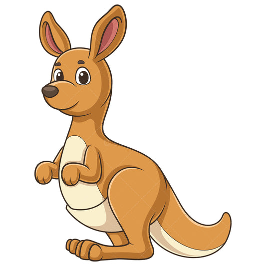 Royalty-free stock vector illustration of a little kangaroo.