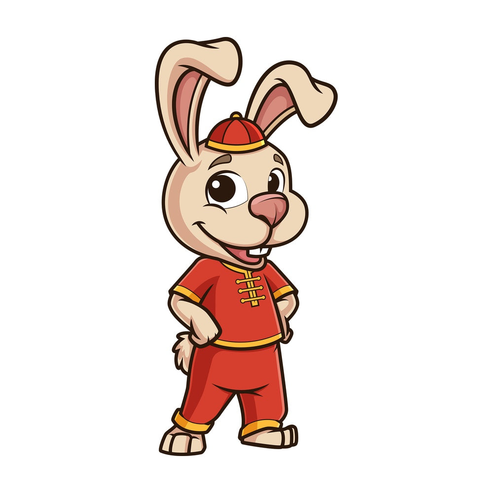 Cute chinese new year rabbit. PNG - JPG and vector EPS (infinitely scalable).
