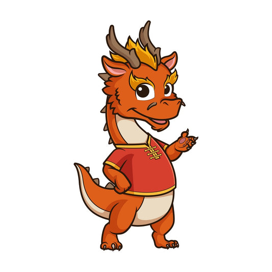 Chinese happy new year dragon. PNG - JPG and vector EPS (infinitely scalable).