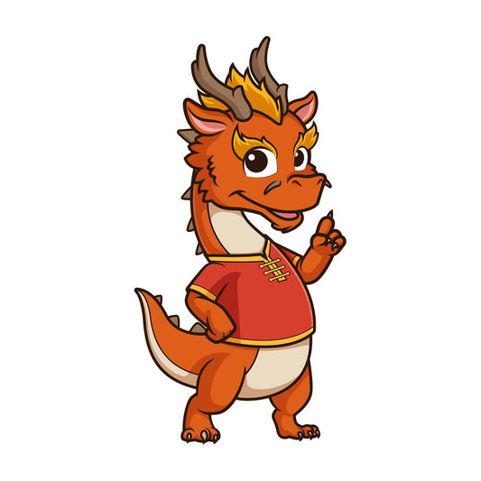 Chinese new year dragon pointing up. PNG - JPG and vector EPS (infinitely scalable).