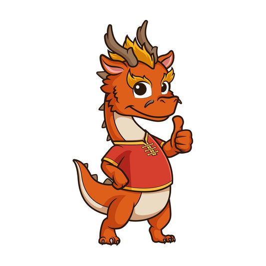 Chinese new year dragon thumbs up. PNG - JPG and vector EPS (infinitely scalable).