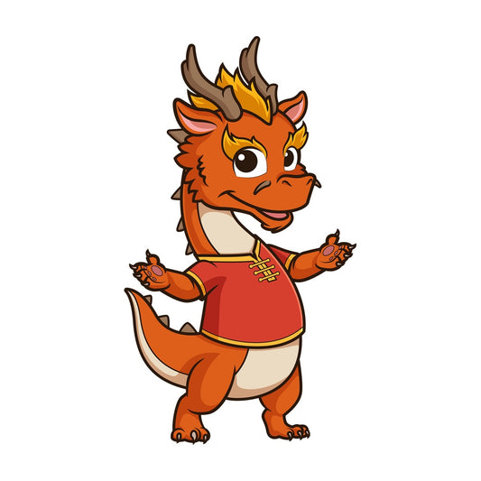 Chinese new year dragon presenting. PNG - JPG and vector EPS (infinitely scalable).
