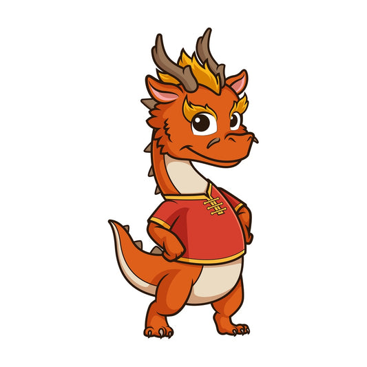 Cute chinese new year dragon. PNG - JPG and vector EPS (infinitely scalable).