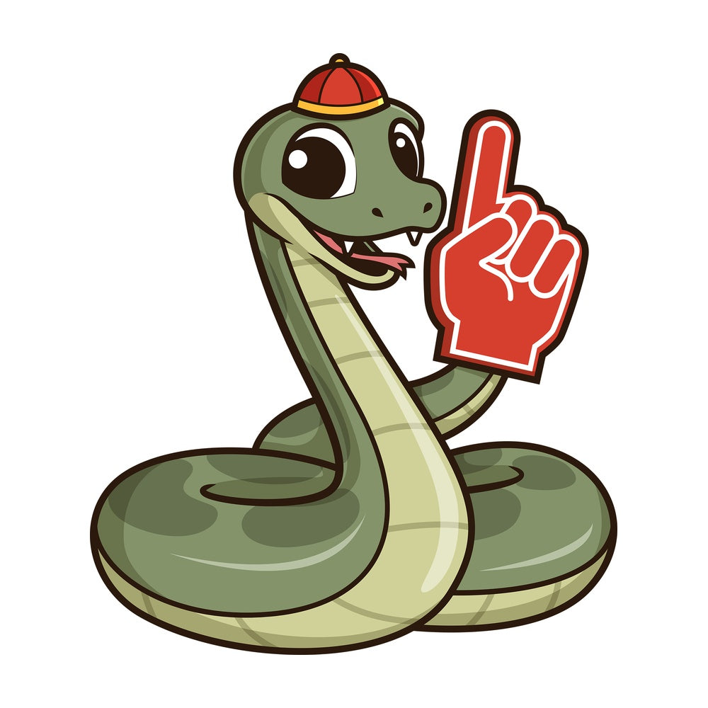Chinese new year snake pointing up. PNG - JPG and vector EPS (infinitely scalable).