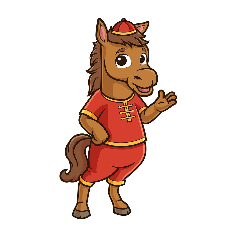 Chinese happy new year horse. PNG - JPG and vector EPS (infinitely scalable).