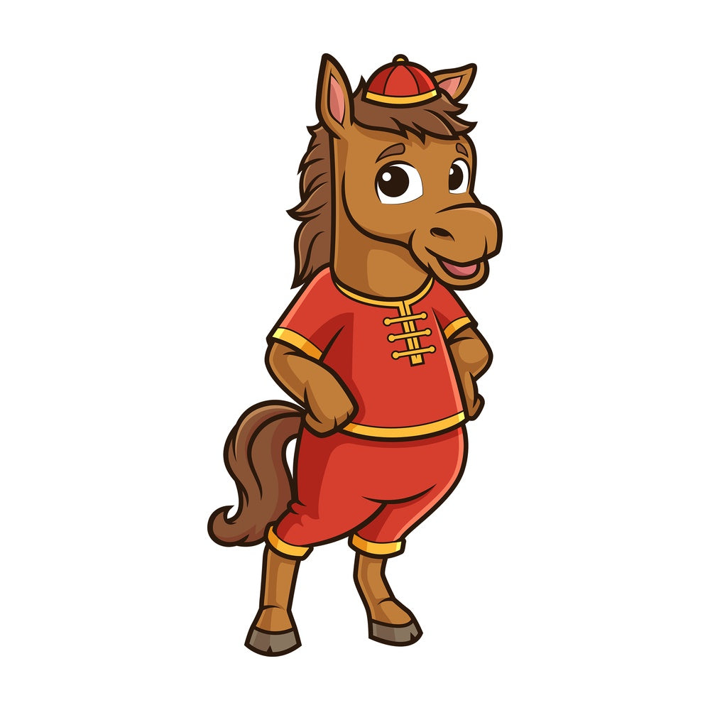 Cute chinese new year horse. PNG - JPG and vector EPS (infinitely scalable).