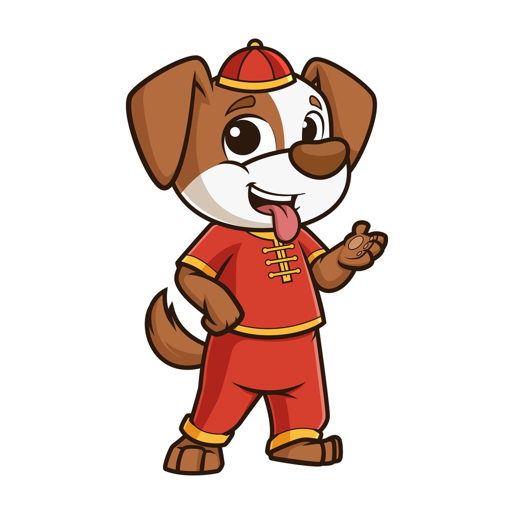 Chinese happy new year dog. PNG - JPG and vector EPS (infinitely scalable).