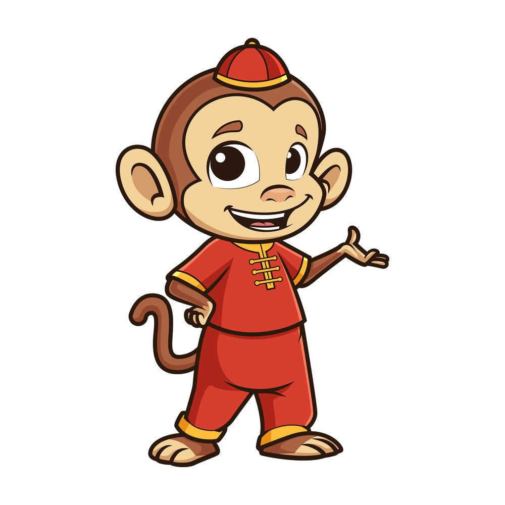 Chinese happy new year monkey. PNG - JPG and vector EPS (infinitely scalable).
