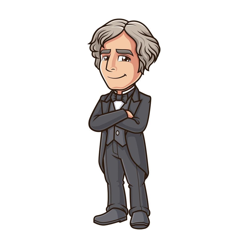 Cartoon michael faraday. PNG - JPG and vector EPS (infinitely scalable).