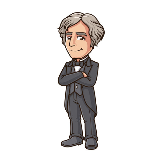 Cartoon michael faraday. PNG - JPG and vector EPS (infinitely scalable).