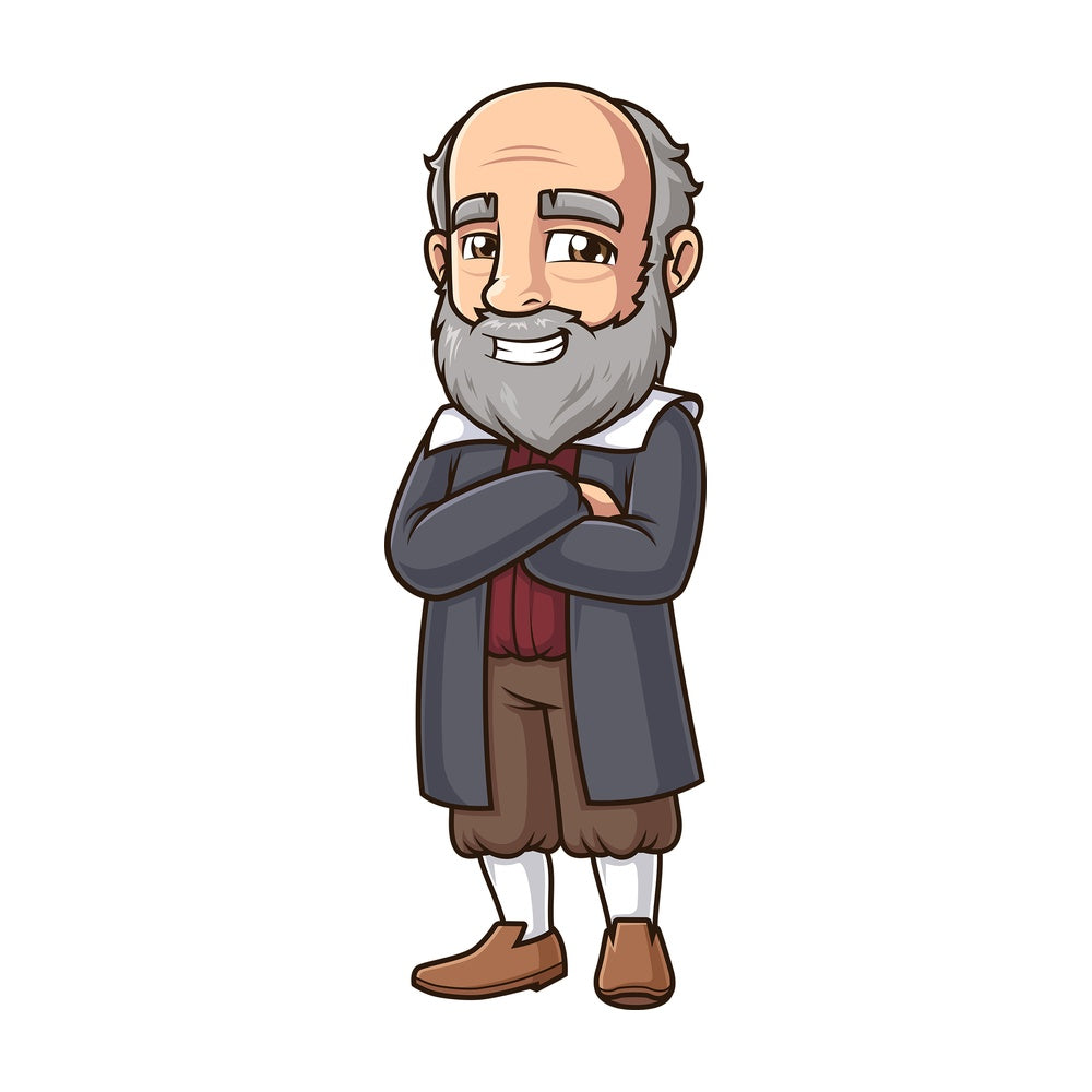 Cartoon galileo galilei. PNG - JPG and vector EPS (infinitely scalable).