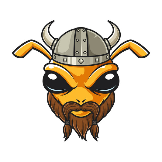 Bee viking. PNG - JPG and vector EPS file formats (infinitely scalable). Image isolated on transparent background.