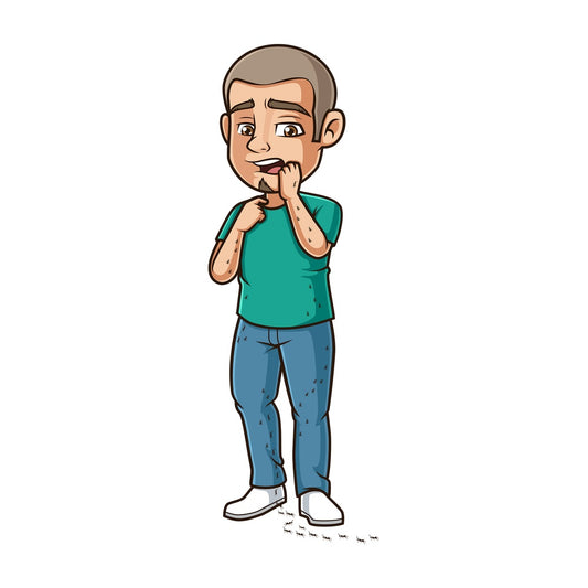 Antsy man. PNG - JPG and vector EPS file formats (infinitely scalable). Image isolated on transparent background.
