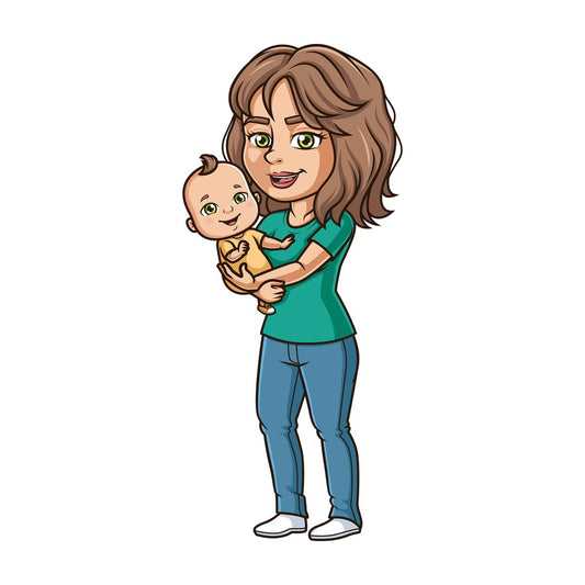 Woman holding baby. PNG - JPG and vector EPS file formats (infinitely scalable). Image isolated on transparent background.