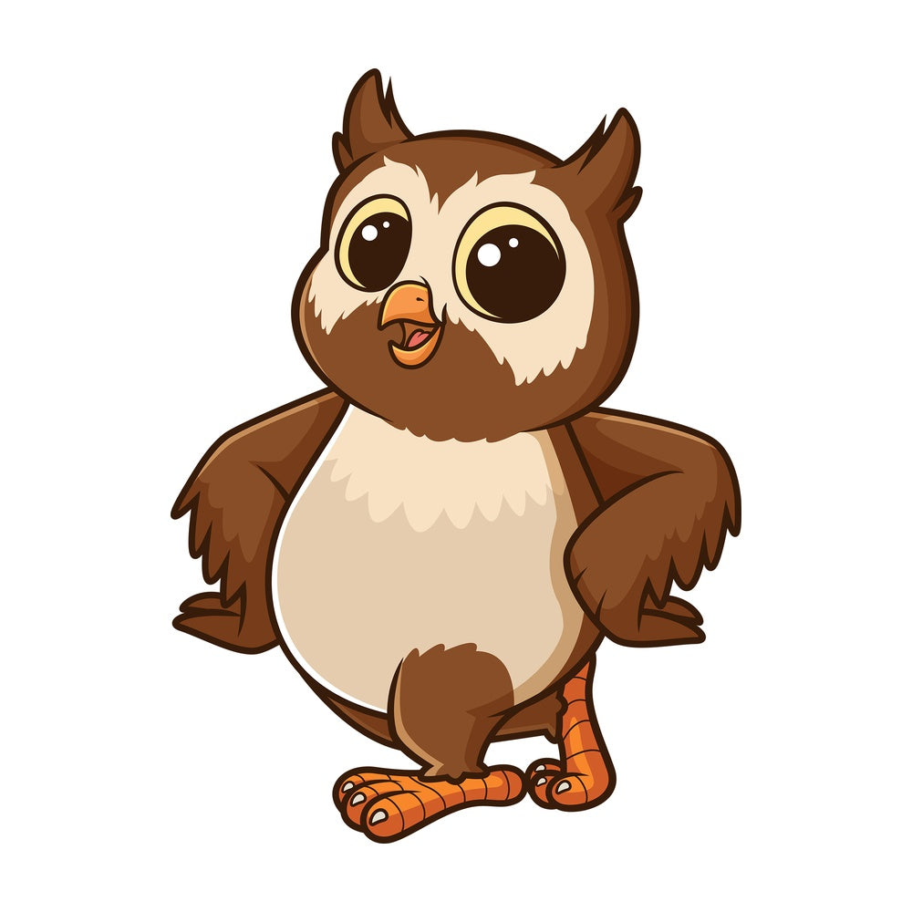 Owl leaning on something. PNG - JPG and vector EPS file formats (infinitely scalable). Image isolated on transparent background.