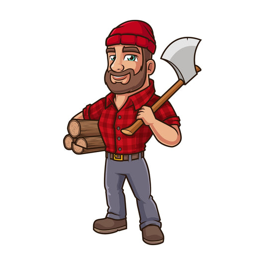 Woodsman with axe. PNG - JPG and vector EPS (infinitely scalable).