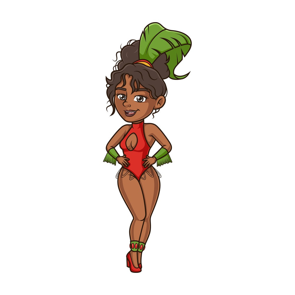 Brazilian carnival dancer. PNG - JPG and vector EPS (infinitely scalable).