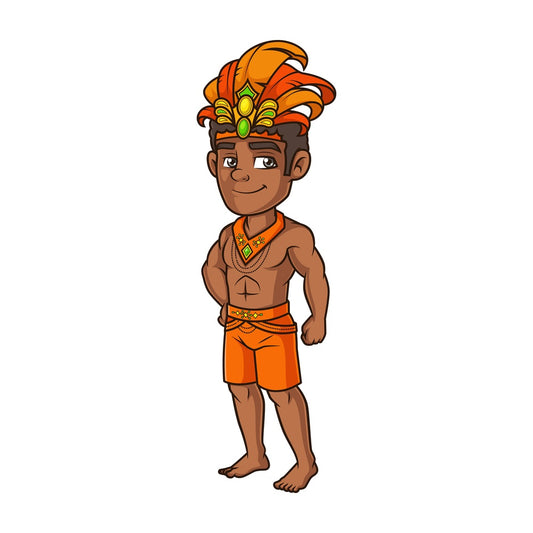 Male brazilian dancer. PNG - JPG and vector EPS (infinitely scalable).