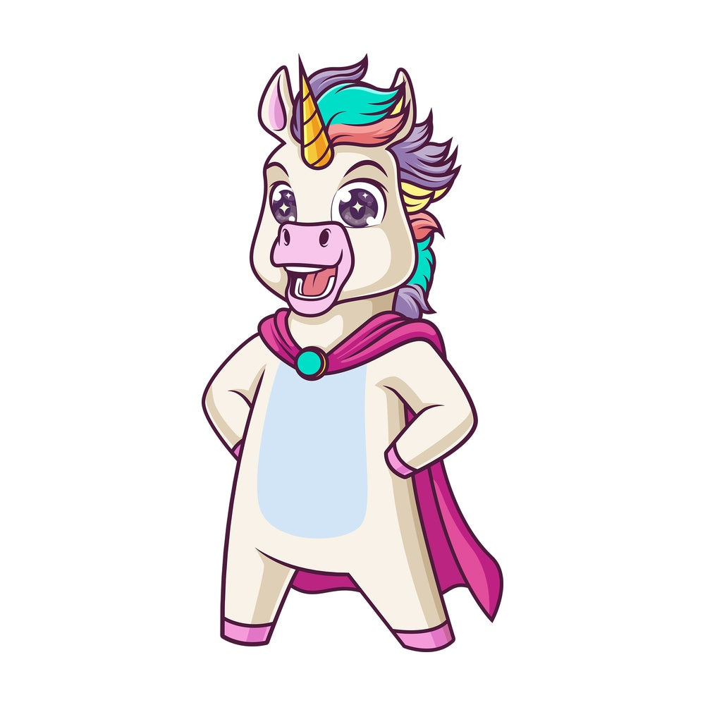 Superhero unicorn. PNG - JPG and vector EPS (infinitely scalable).