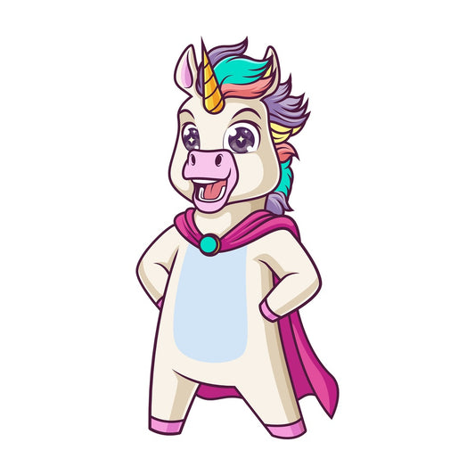 Superhero unicorn. PNG - JPG and vector EPS (infinitely scalable).