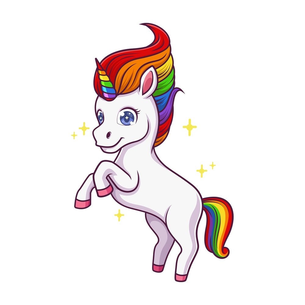 Unicorn rearing. PNG - JPG and vector EPS (infinitely scalable).
