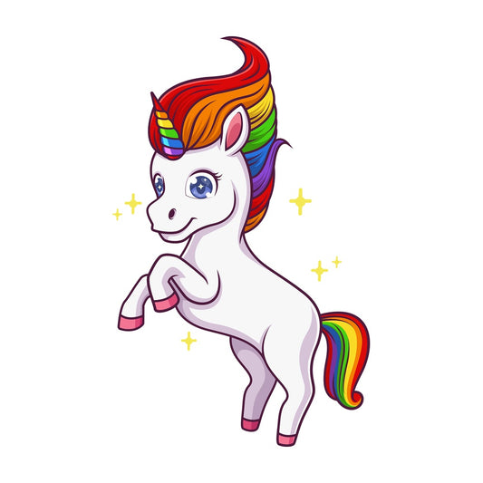 Unicorn rearing. PNG - JPG and vector EPS (infinitely scalable).