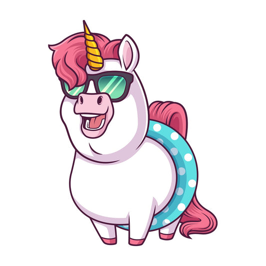 Summer unicorn. PNG - JPG and vector EPS (infinitely scalable).