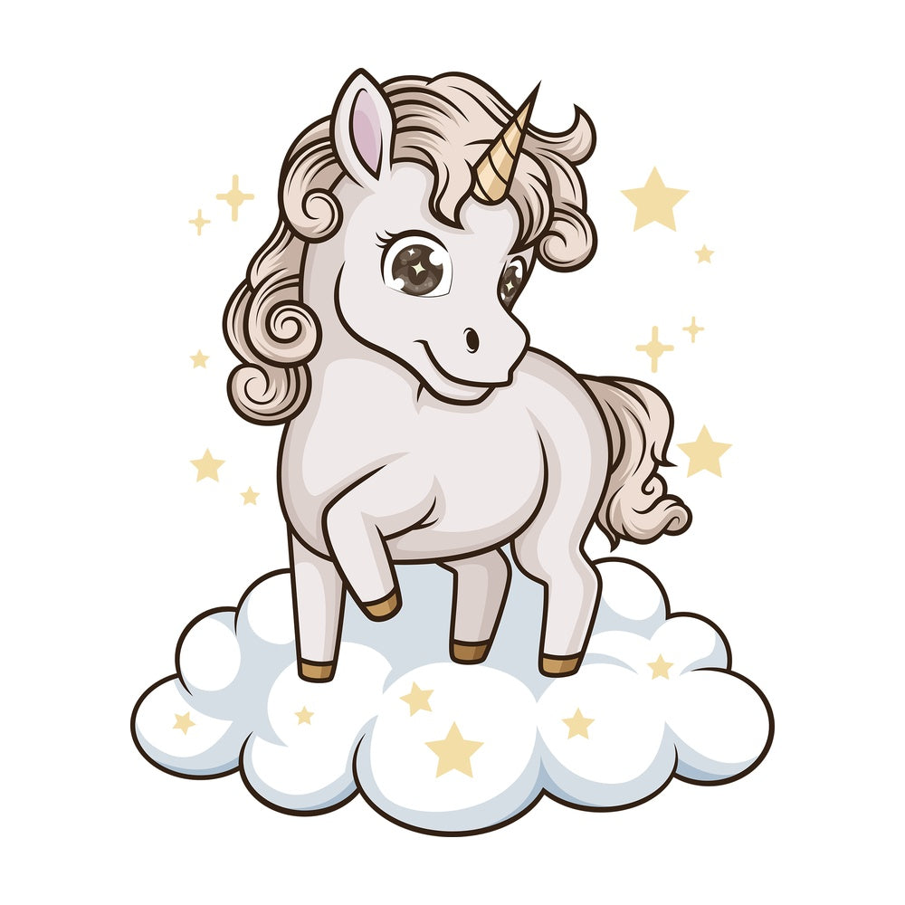 Unicorn on cloud. PNG - JPG and vector EPS (infinitely scalable).