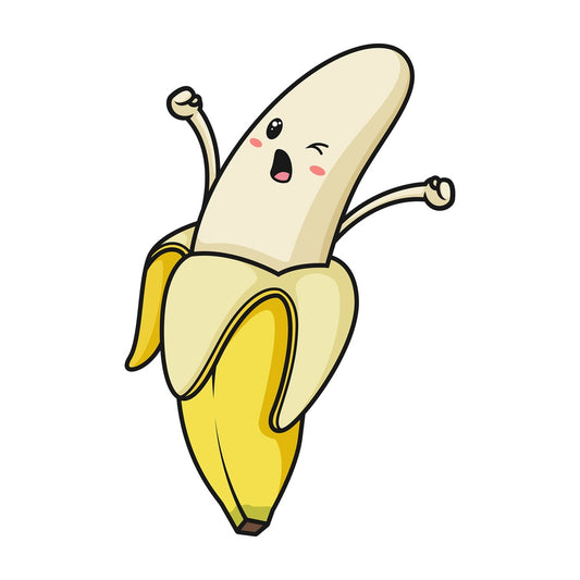 Kawaii banana. PNG - JPG and vector EPS (infinitely scalable).