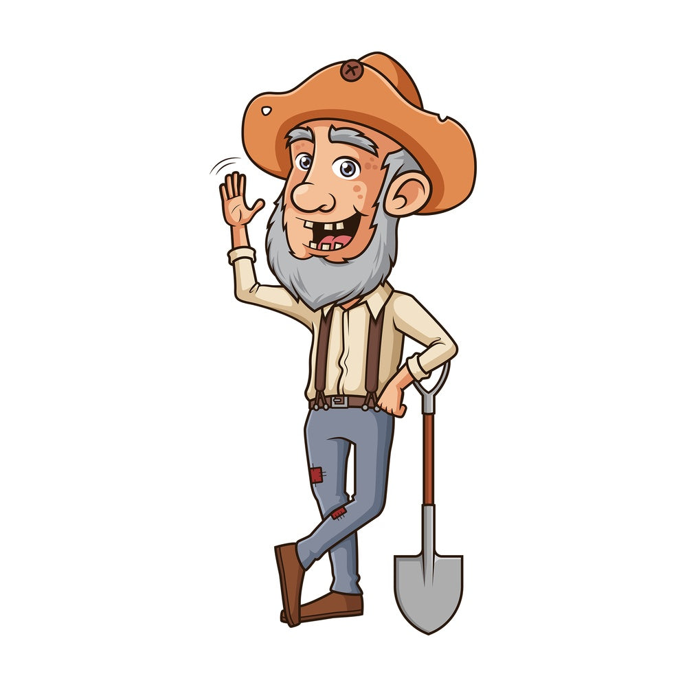 Coal miner waving. PNG - JPG and vector EPS (infinitely scalable).