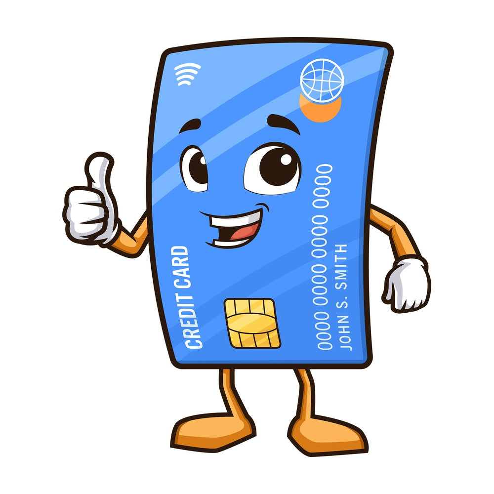 Credit card thumbs up. PNG - JPG and vector EPS (infinitely scalable).