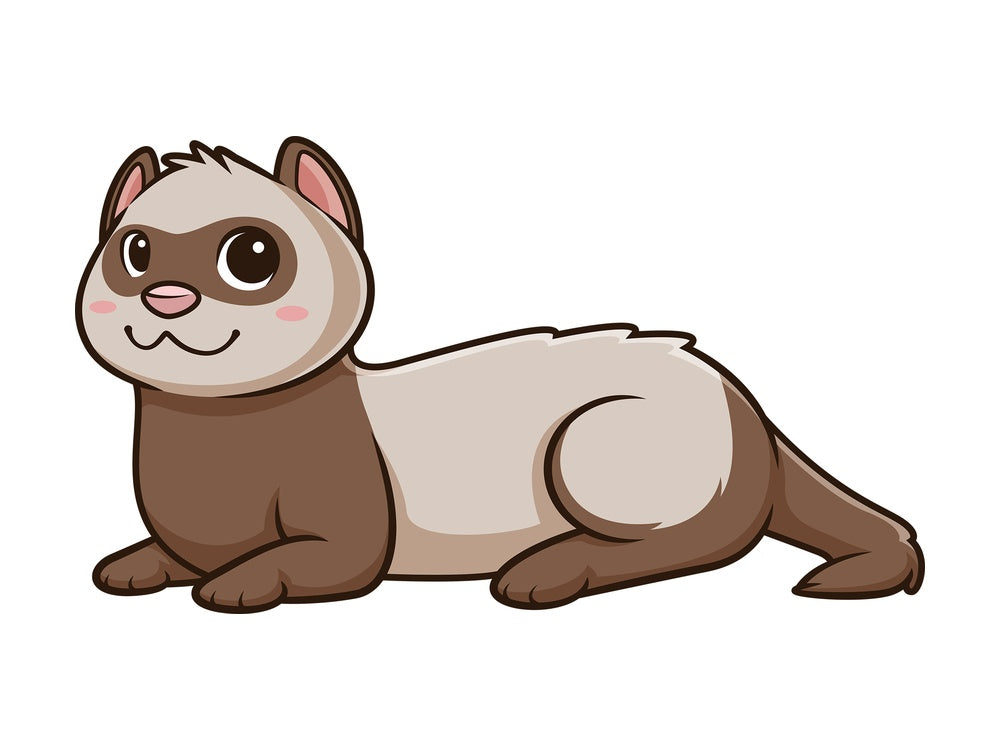 Kawaii ferret. PNG - JPG and vector EPS (infinitely scalable).