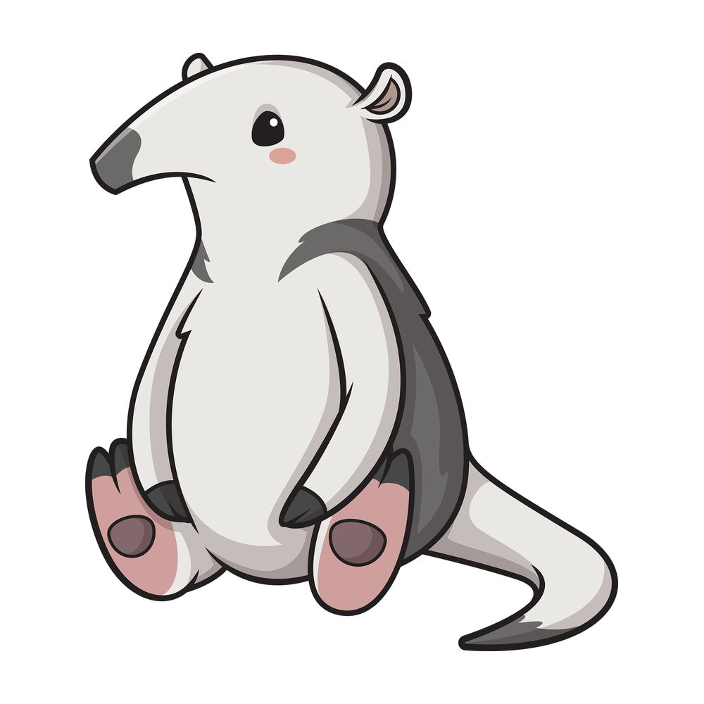 Kawaii anteater. PNG - JPG and vector EPS (infinitely scalable).