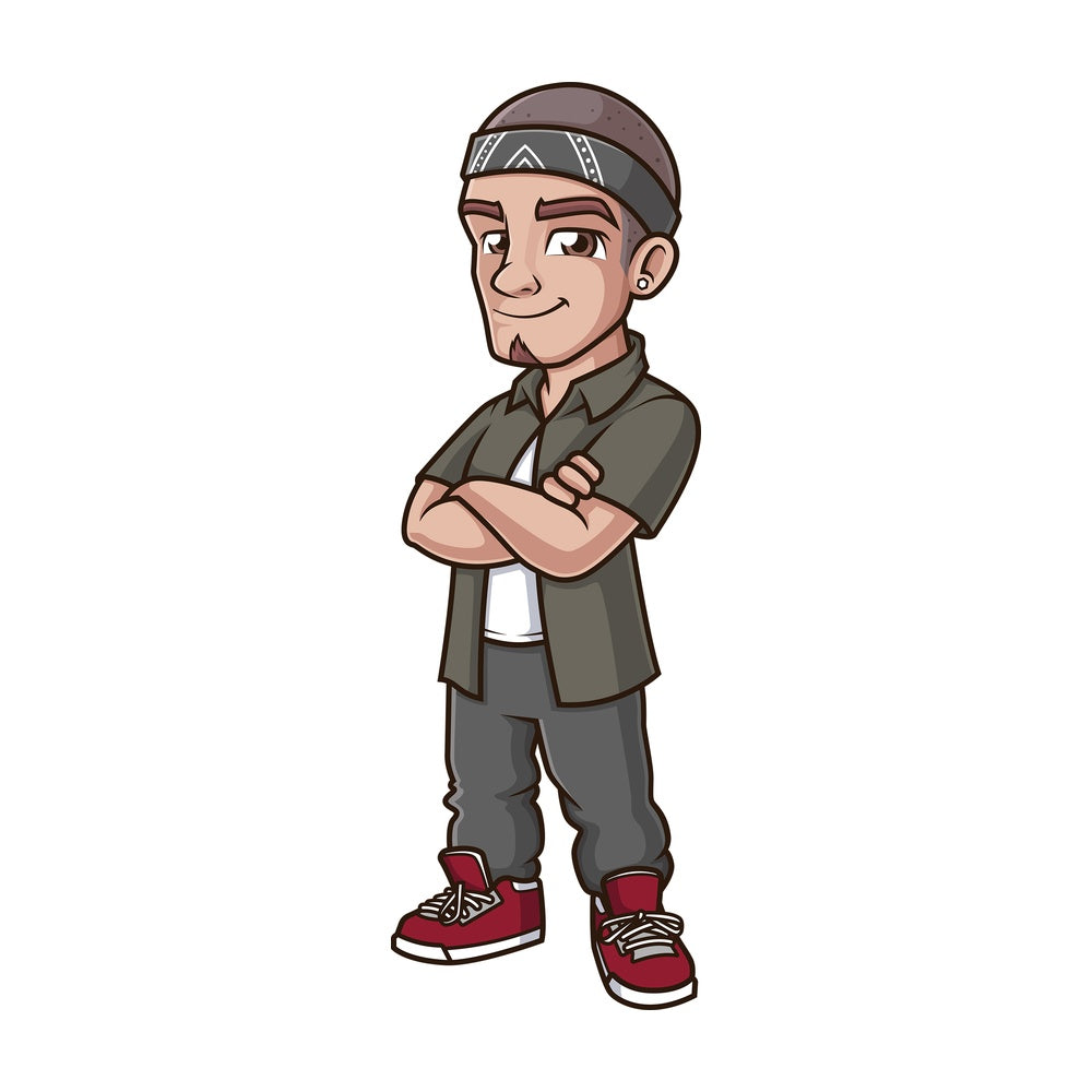 Hispanic man gang member. PNG - JPG and vector EPS (infinitely scalable).