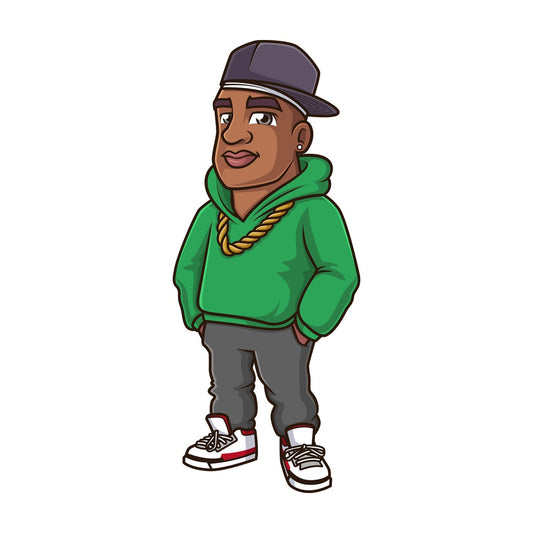 Black guy with hat. PNG - JPG and vector EPS (infinitely scalable).