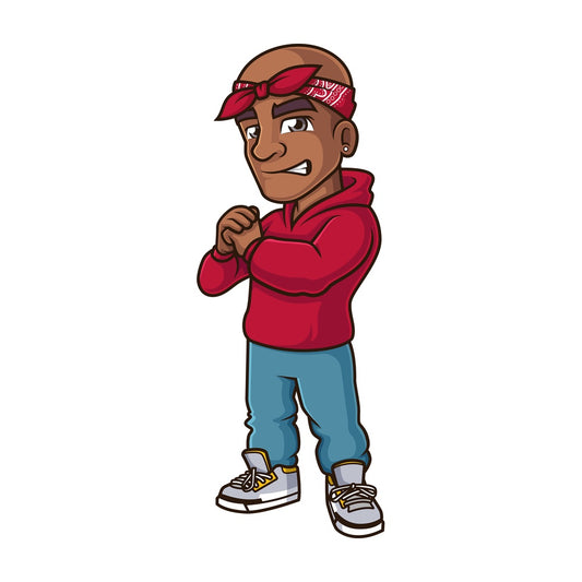 Angry gang member. PNG - JPG and vector EPS (infinitely scalable).