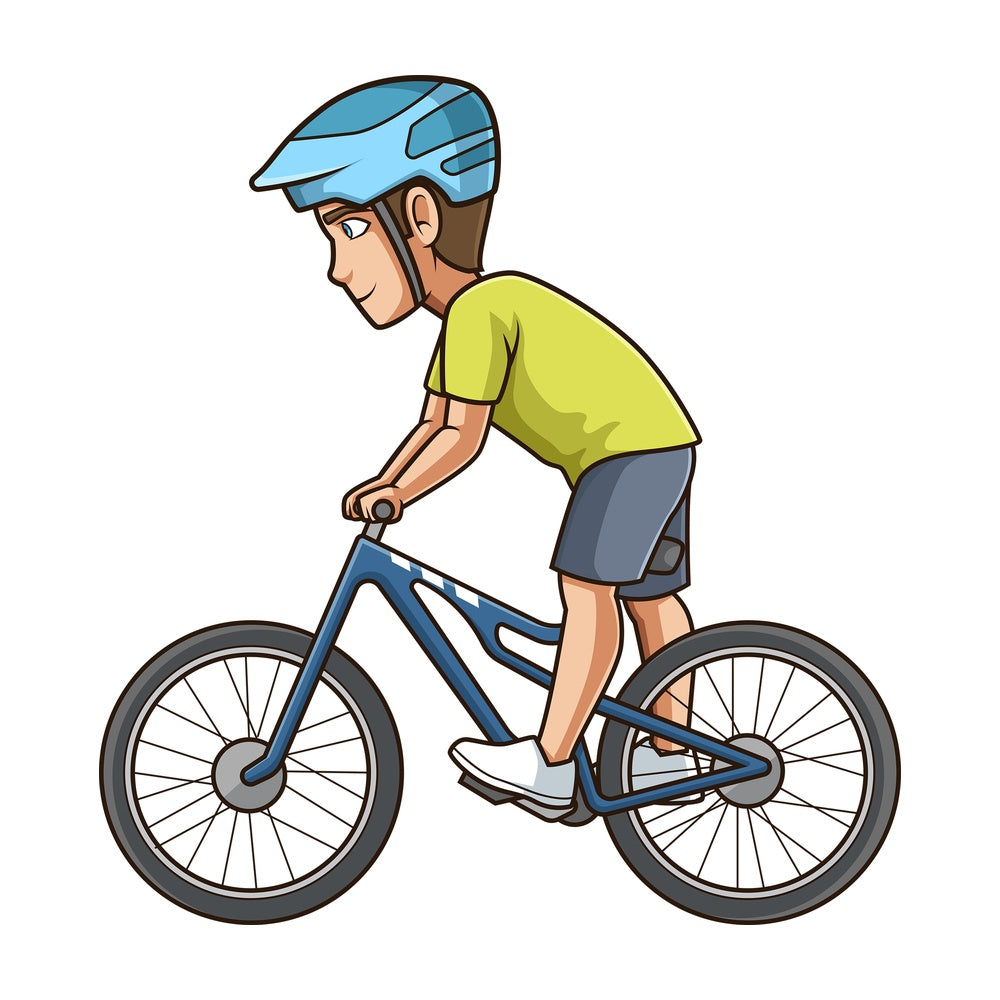 Side view man riding bike. PNG - JPG and vector EPS (infinitely scalable).