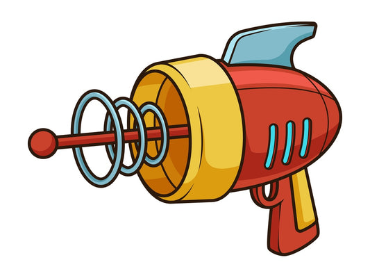 Retro laser weapon. PNG - JPG and vector EPS (infinitely scalable).