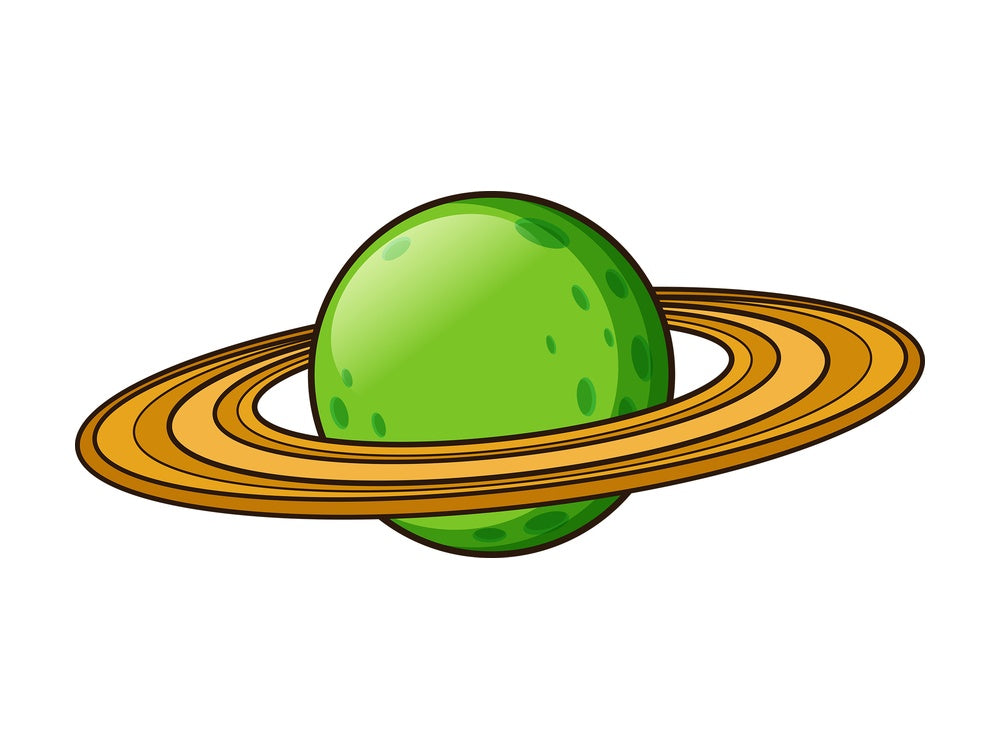 Green retro planet. PNG - JPG and vector EPS (infinitely scalable).