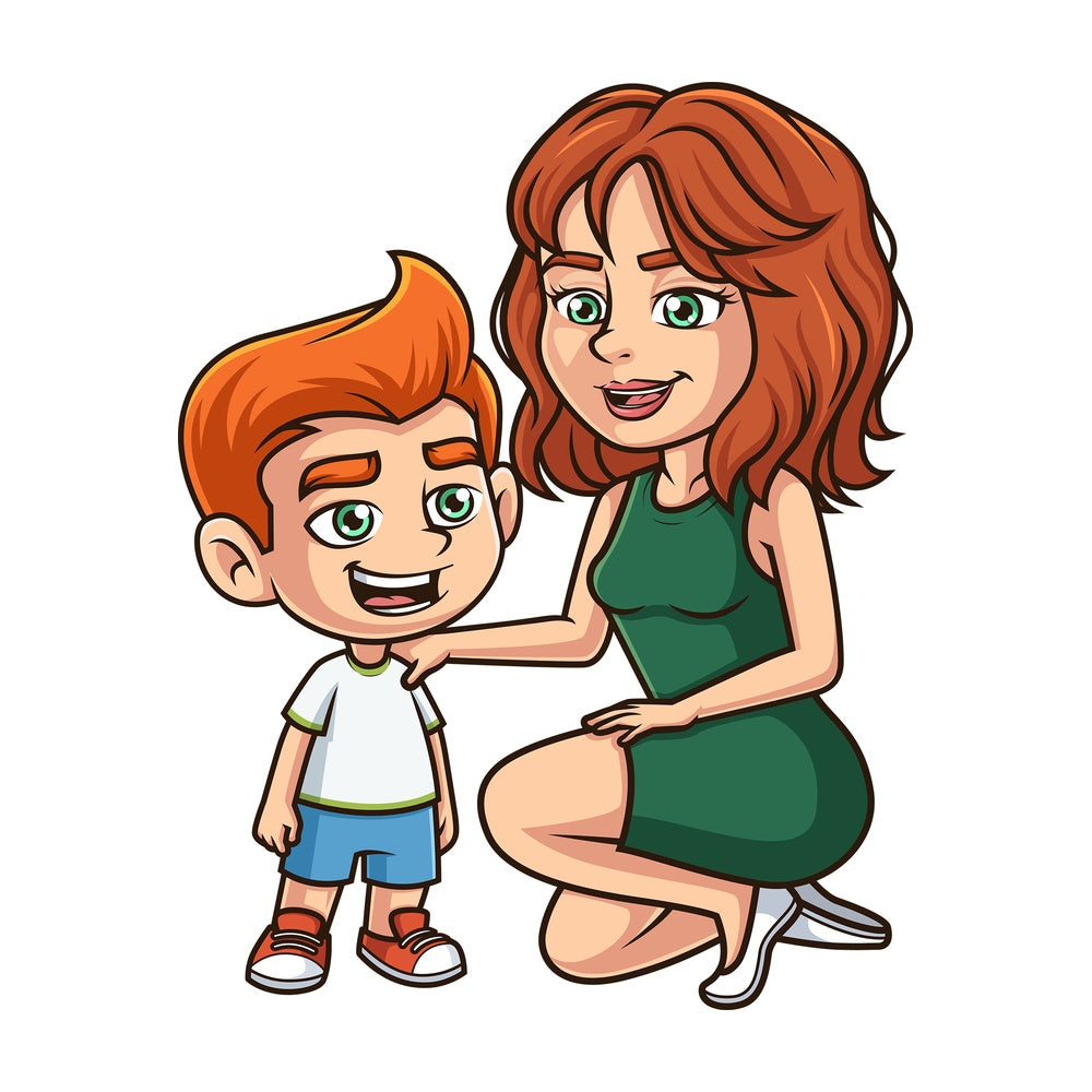 Mom with her child. PNG - JPG and vector EPS (infinitely scalable).